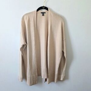 Eileen Fisher Linen/Cotton Blend Open Cardigan sz Small